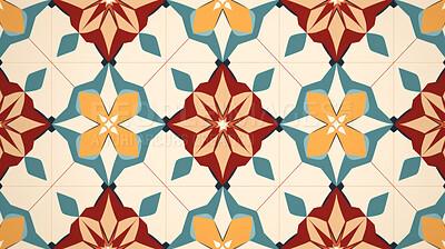 Ceramic tiles decorative pottery design, illustration for floor, wall, kitchen interior, textile