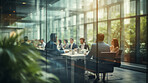 Group of business people having a meeting or brainstorming in a boardroom