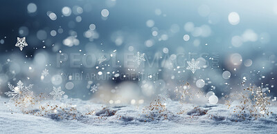 Buy stock photo White snowy background. Flowing snowflakes. Christmas concept.