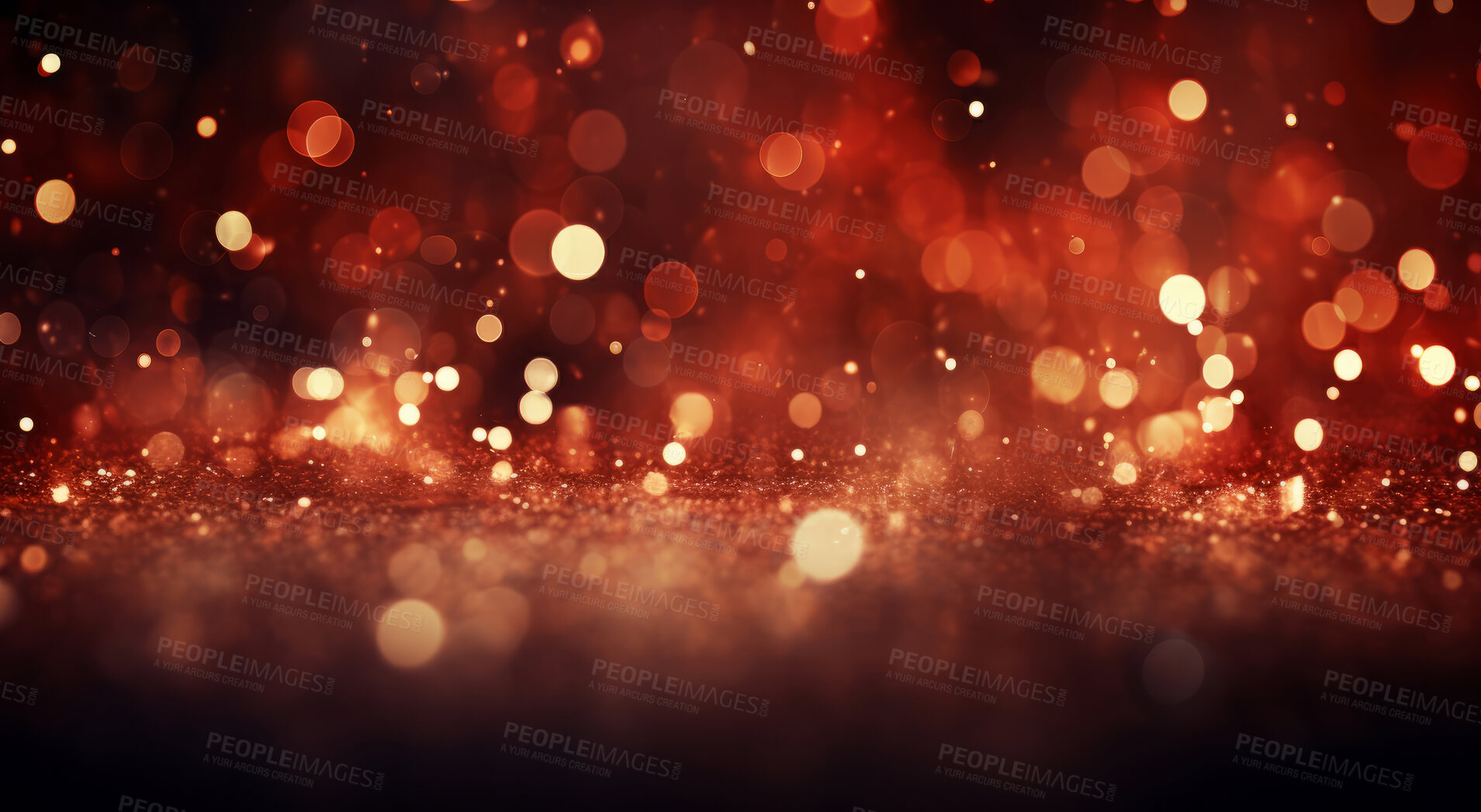 Buy stock photo Glitter abstract lights. Red, gold dust and shine. Luxury bokeh backdrop.