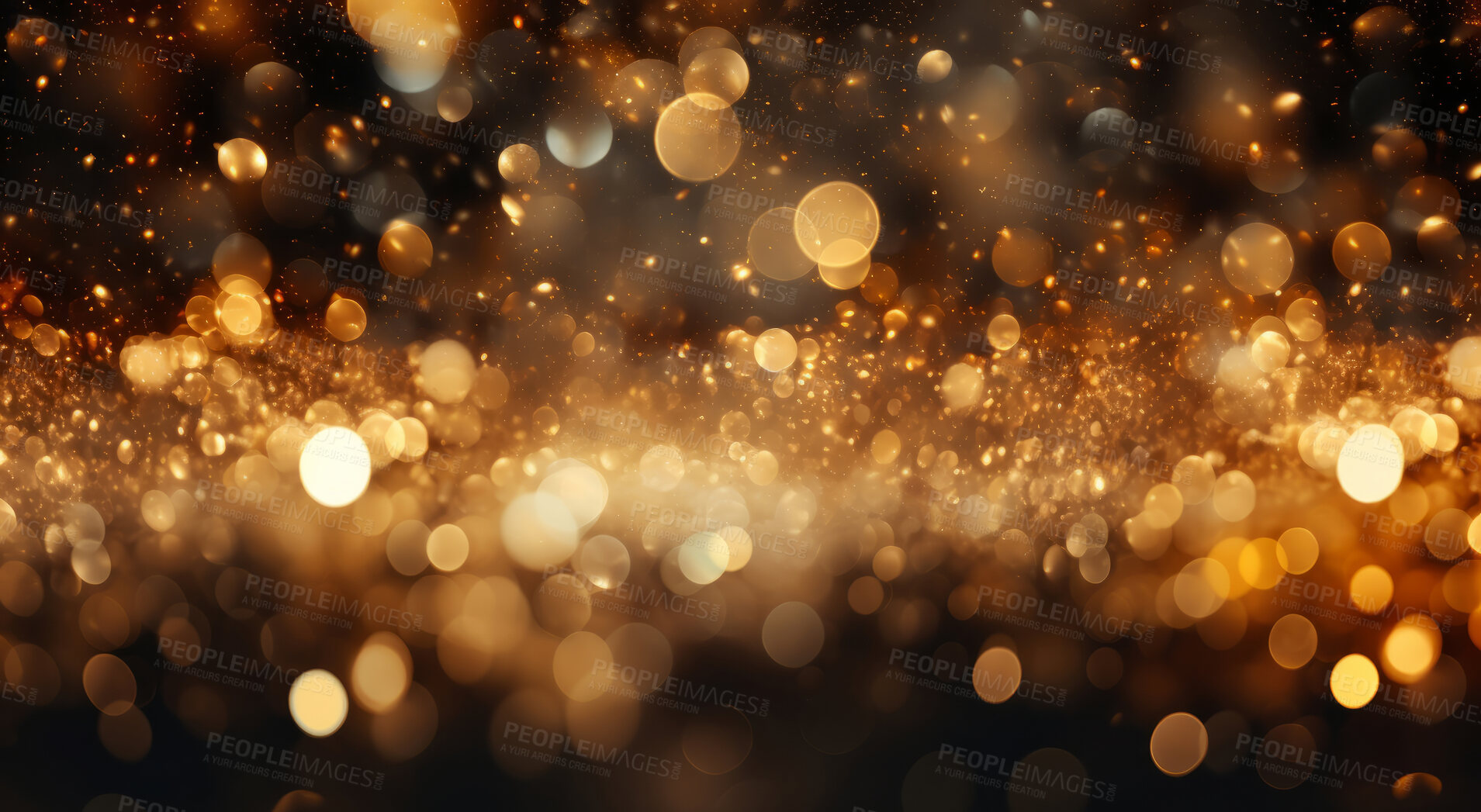 Buy stock photo Glitter abstract lights. Golden dust and shine. Luxury bokeh backdrop.