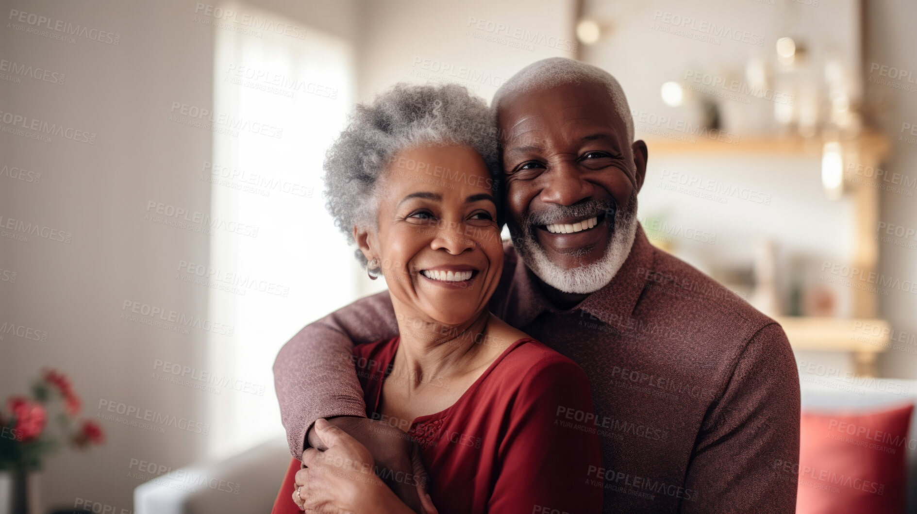 Buy stock photo Affectionate and loving senior couple spending quality time after retirement or on vacation