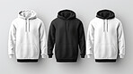 Font view of hoodies. Sweatshirt on background cutout. Mock-up template.