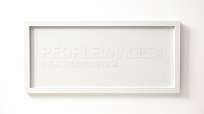 Buy stock photo Mock-up of photo rectangular frame on wall. Modern concept. Copy space.