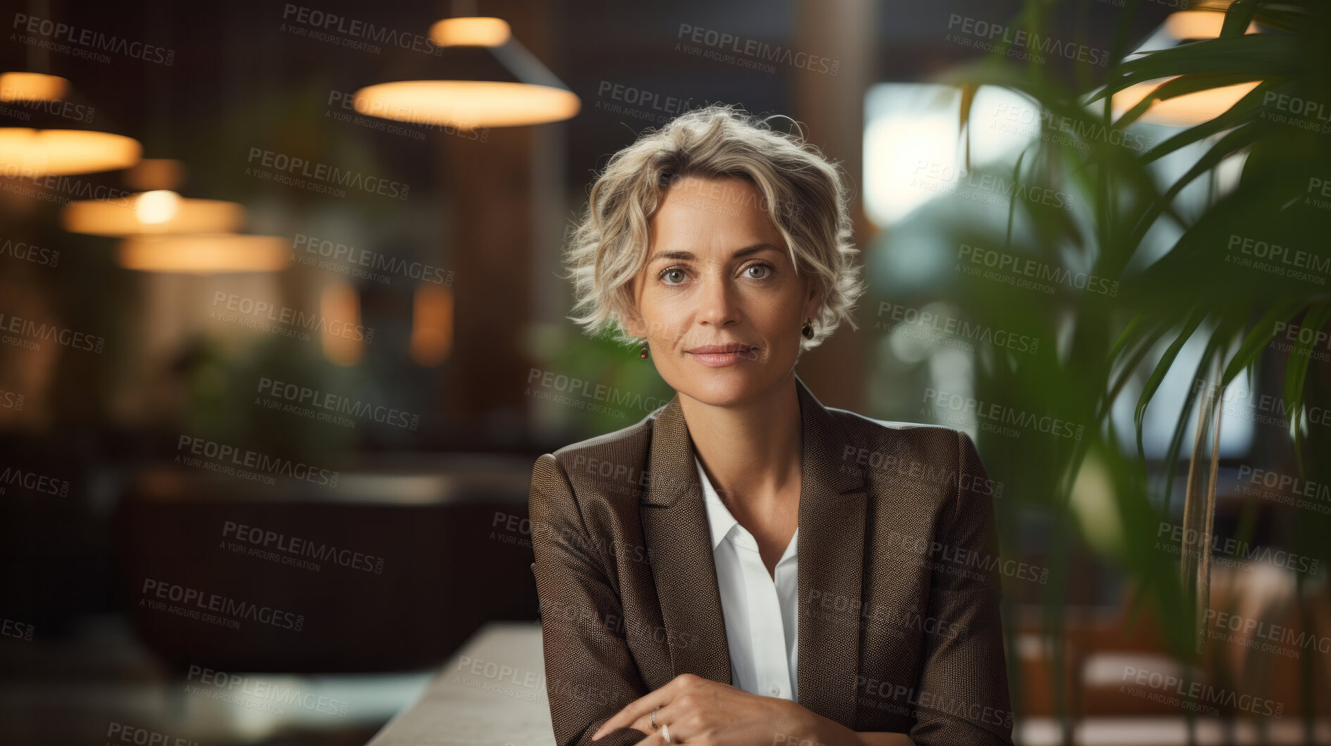 Buy stock photo Mature business woman looking with confidence. Executive or Investor portrait