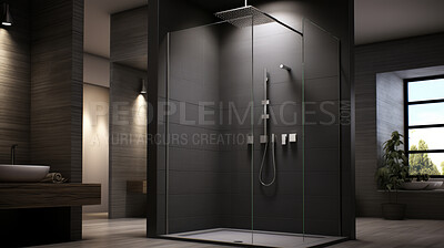 Modern shower or bathroom. Luxury living. Modern interior design concept.