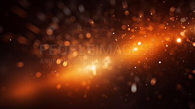 Gold and red glitter glow particle bokeh background. Festive celebration wallpaper concept