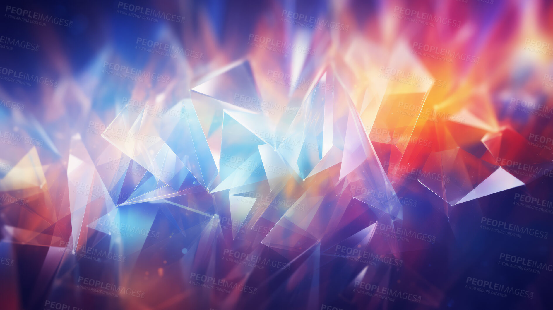 Buy stock photo Crystal rainbow prism light effect. Background overlay pattern design.