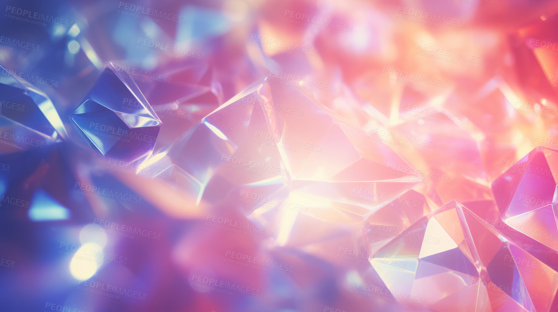 Buy stock photo Crystal rainbow prism light effect. Background overlay pattern design.