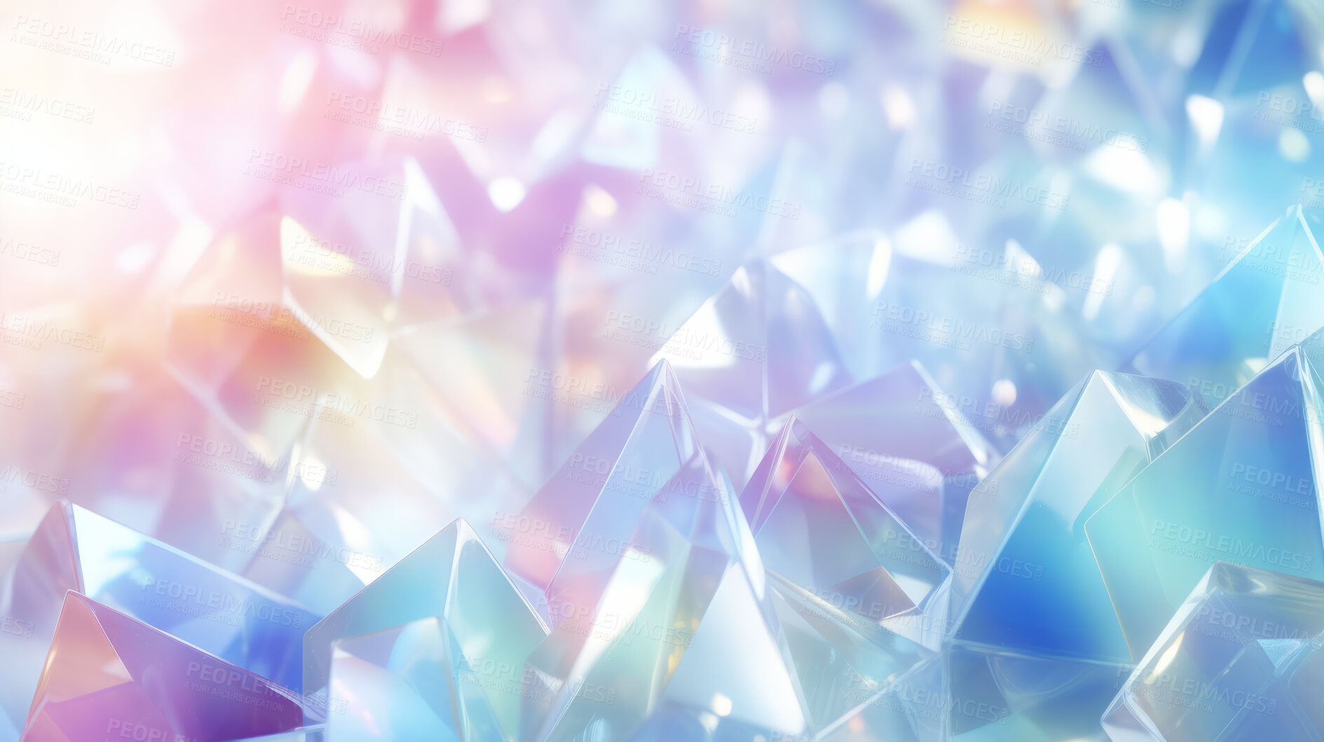 Buy stock photo Crystal rainbow prism light effect. Background overlay pattern design.