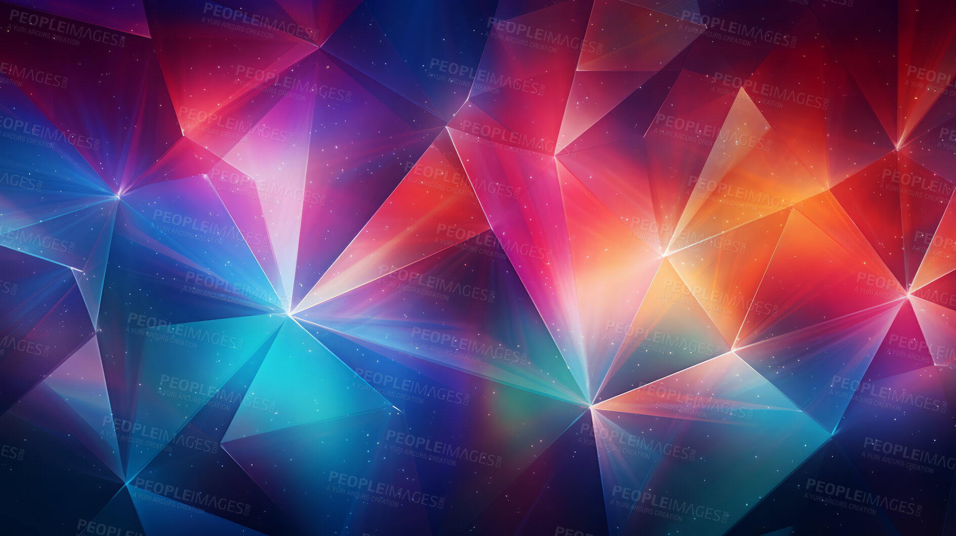 Buy stock photo Crystal rainbow prism light effect. Background overlay pattern design.