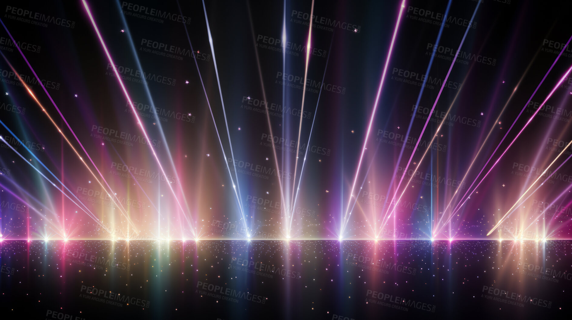 Buy stock photo Abstract flare colorful spectrum background light beams. Futuristic flashes