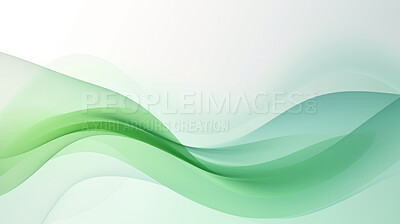 Green abstract wave flow design element. Green energy background or wallpaper