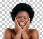 Wellness, beauty and portrait of a woman in studio with a natura