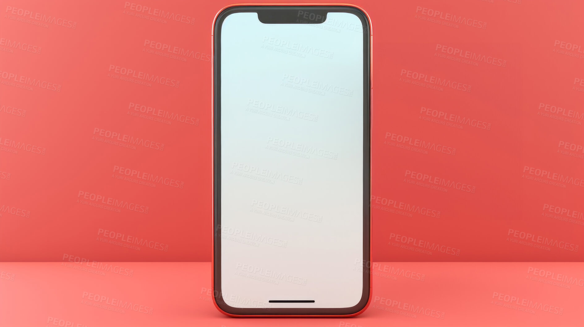 Buy stock photo Smartphone with blank white screen for business marketing and advertising. Add your copy here.