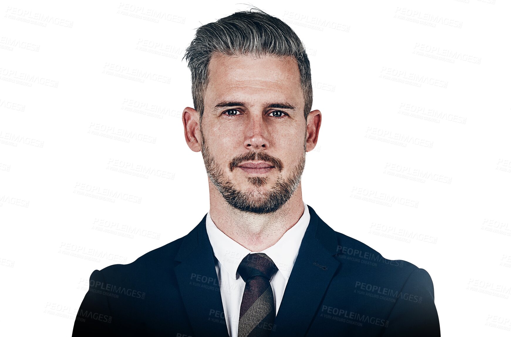 Buy stock photo Portrait, business and man with suit, corporate and entrepreneur isolated on a transparent background. Face, person and employee with confidence, startup and career with png, professional and agent