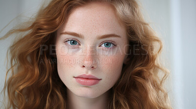 Close-up of attractive model. Make-up, smooth skin. Natural light. Fashion, editorial concept.
