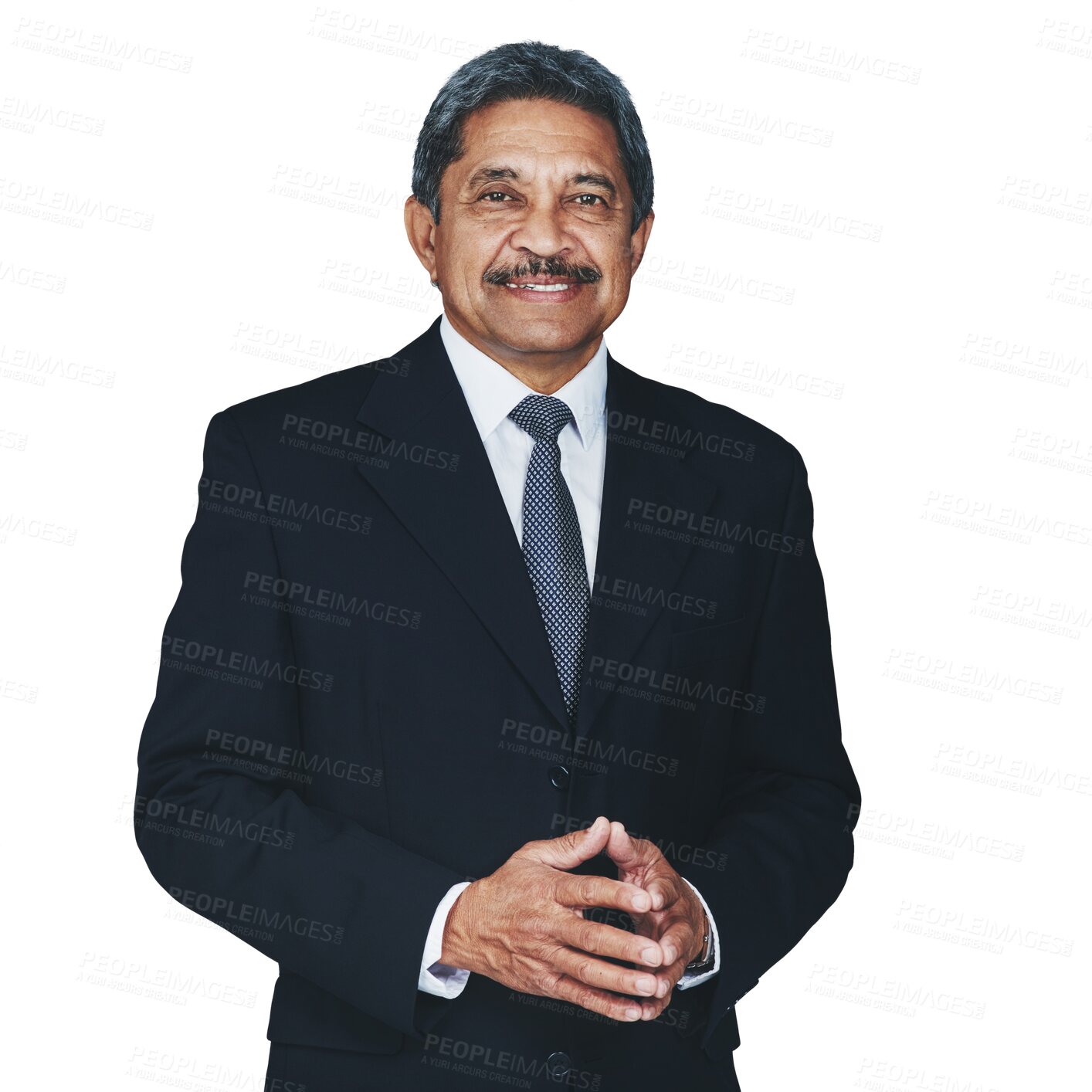 Buy stock photo Portrait, confident business man and ceo isolated on a transparent png background. Face, mature professional entrepreneur or manager, Indian executive boss or financial consultant in corporate career