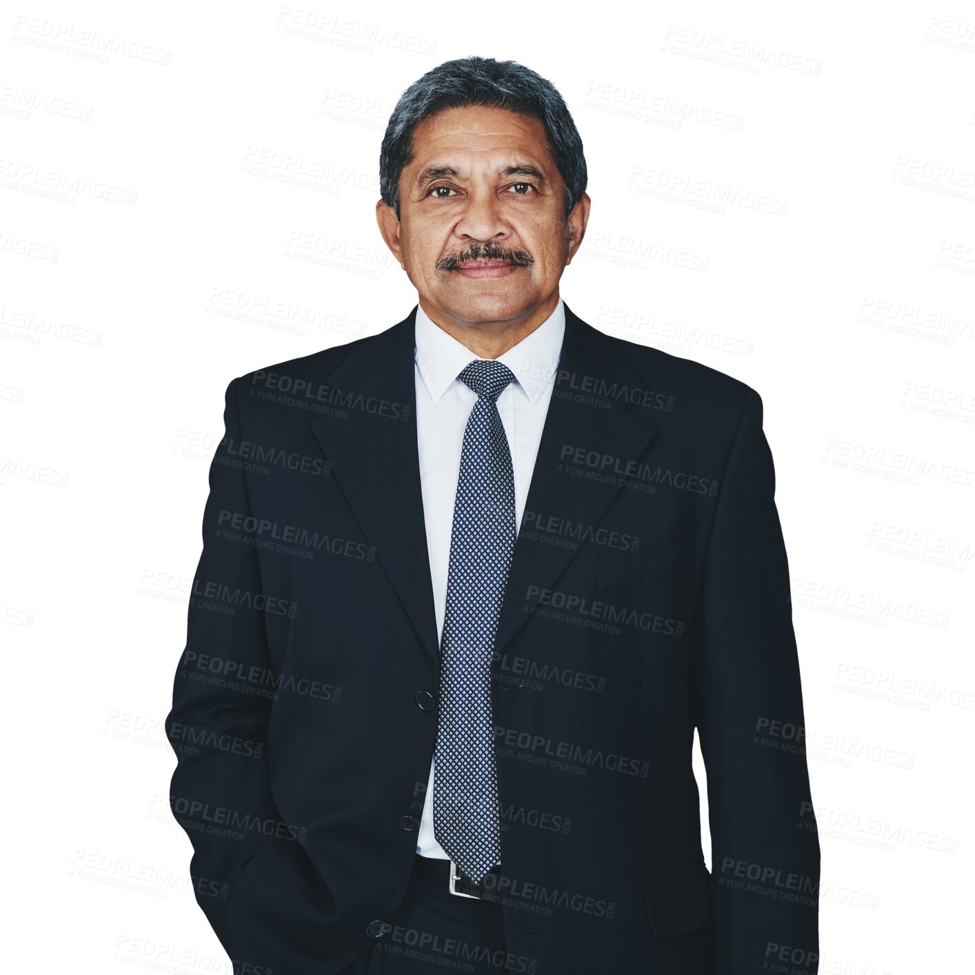 Buy stock photo Portrait, mature business man and ceo isolated on a transparent png background. Face, serious professional entrepreneur and confident manager, Indian executive advisor and corporate boss in suit