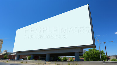 Street, mockup space and advertising billboard, commercial product or logo design in city. Empty poster for brand marketing, multimedia and communication with announcement, urban and banner outdoor