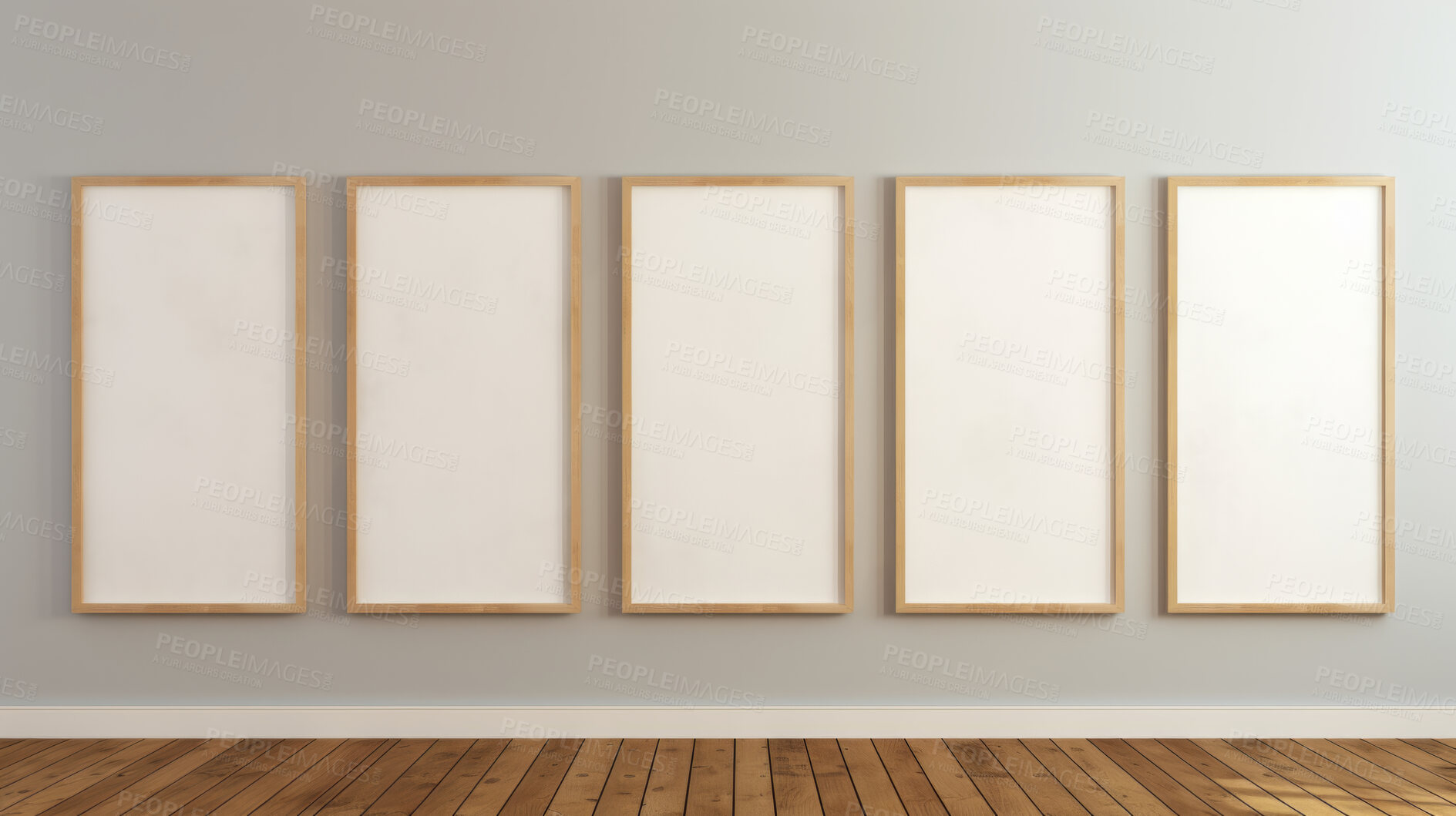 Buy stock photo Blank, frame and canvas on a gallery room wall for mockup prints, graphic design and home interior. White, clean and empty space for art ideas collection, painting studio or creative inspiration