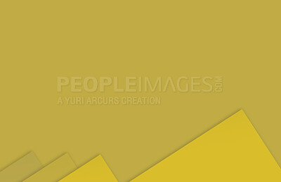 Buy stock photo Illustration, geometric or wallpaper design on yellow background for banner, business card or poster. Mock up, lines or shape for presentation, brochure or template with abstract, pattern or creative