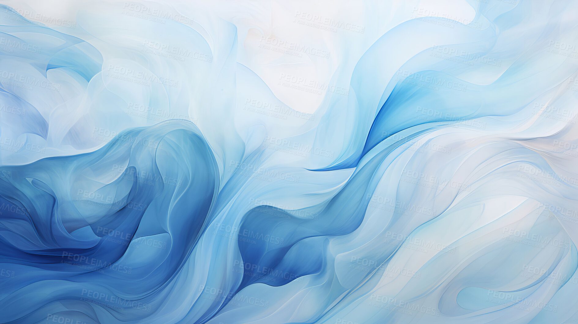 Buy stock photo Rippling waves, dynamic flow, and aqua abstract art. Elegance, motion, and fluid design captured in a captivating depiction of water waves.