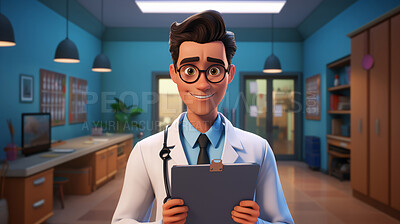 3D doctor, medical concept and modern healthcare. Professional, dynamic, and lifelike rendering for graphic display, design, and creative inspiration in innovative medical visuals.
