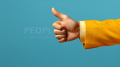 Thumbs up, positive gesture and success concept. Dynamic, cheerful, and motivating hand signal for graphic display. Design, creative inspiration in optimistic visuals.