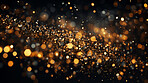 Golden particles, futuristic dance of glittering networks for tech brilliance. Symphony of interconnected brilliance in the digital galaxy. Technological wonder, sparkling gold ode to seamless connectivity.