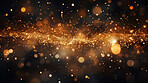 Golden particles, futuristic dance of glittering networks for tech brilliance. Symphony of interconnected brilliance in the digital galaxy. Technological wonder, sparkling gold ode to seamless connectivity.