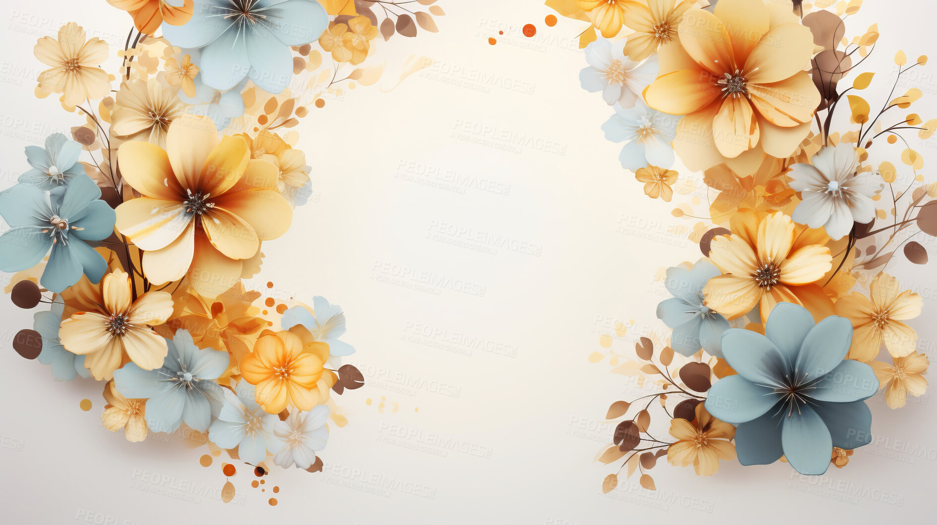 Buy stock photo Elegant bouquet, vibrant blossoms and soft petals for spring weddings, nature and romance. Beautiful, delicate and blooming flowers in artistic composition for invitations, events and floral design.