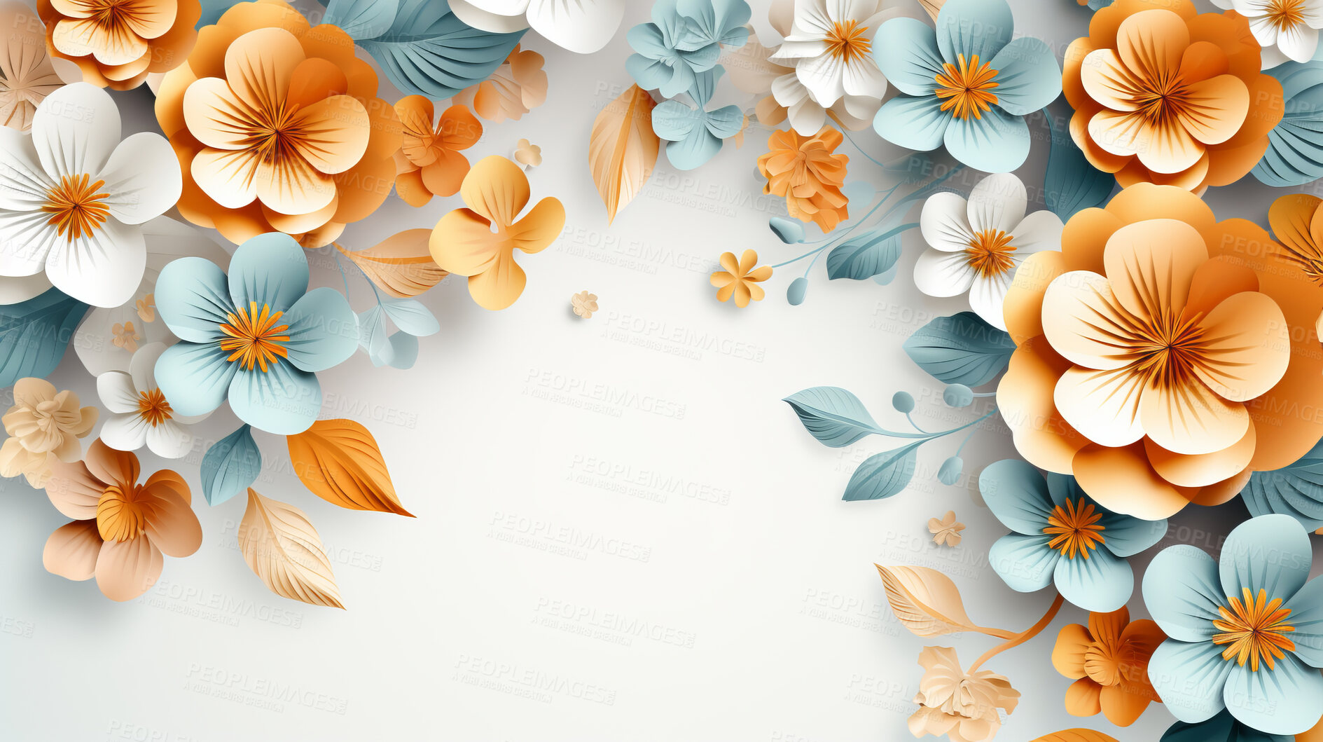 Buy stock photo Elegant bouquet, vibrant blossoms and soft petals for spring weddings, nature and romance. Beautiful, delicate and blooming flowers in artistic composition for invitations, events and floral design.