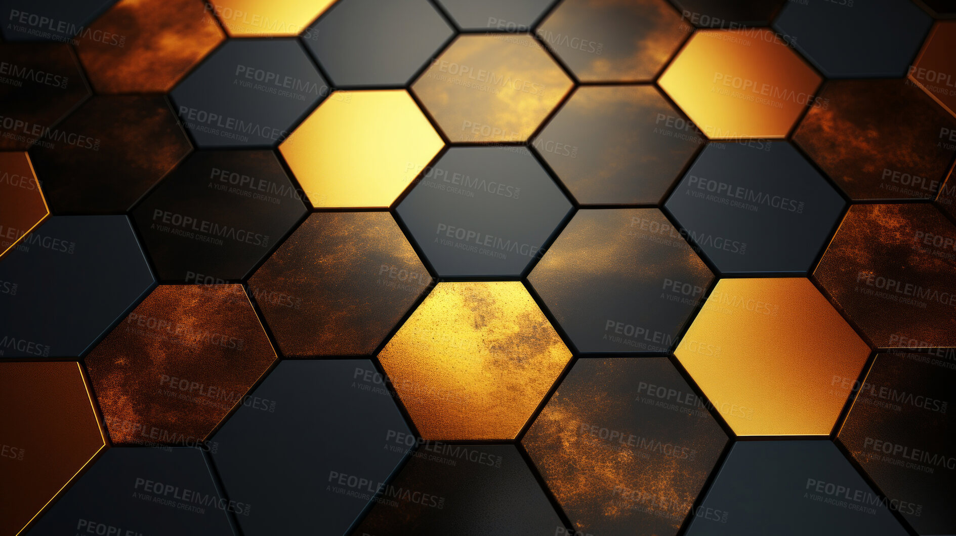 Buy stock photo Hexagon patterns, geometric and mesmerizing. Modern, stylish and design-inspired textures for decor, graphics and creative expressions. On a sleek canvas with a touch of contemporary elegance.