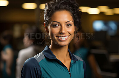 Latino woman, entrepreneur and portrait with cash register for management, small business or leadership. Positive, confident and proud for retail, shop and service industry with grocery store background