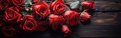 Buy stock photo Roses, romance and bouquet for celebration, love or decoration. Background, abstract and banner for valentines day, relationship and engagement with beautiful flower arrangement and colour.