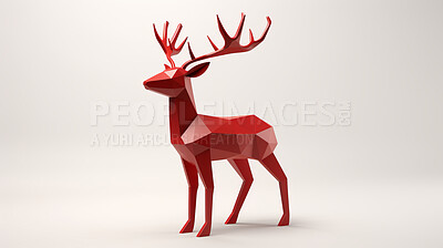 Christmas, celebration or reindeer decor illustration on a white background for holiday party, decoration or invitation. Beautiful, creative and festive mockup for poster art, design element and xmas