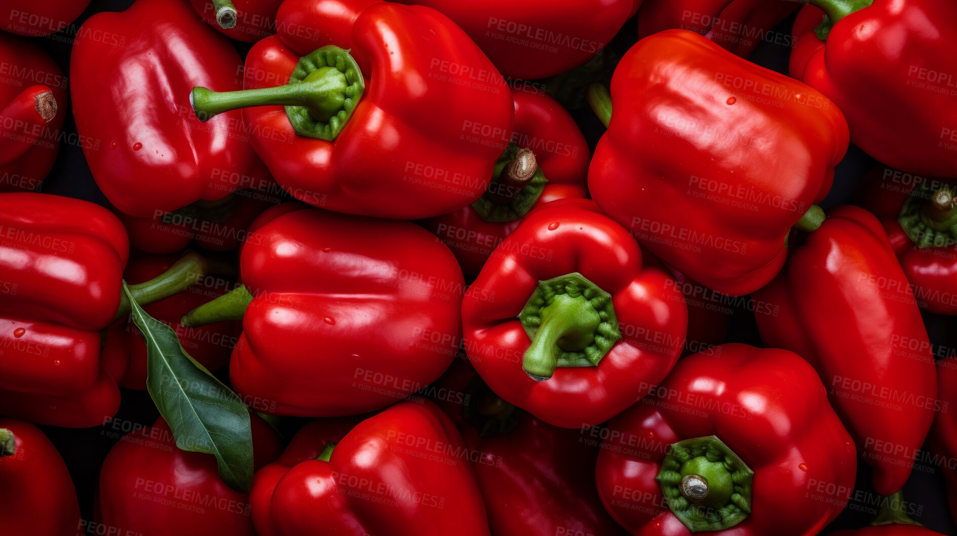 Buy stock photo Healthy, natural and red pepper background in studio for farming, organic produce and lifestyle. Fresh, summer food and health meal closeup for eco farm market, fibre diet and vegetable agriculture