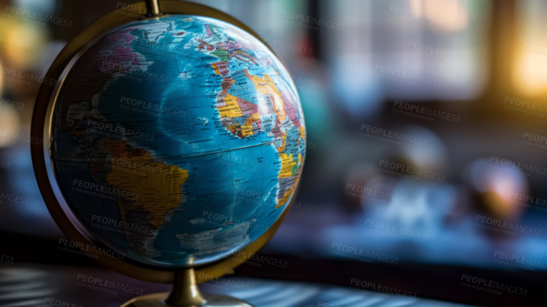 Buy stock photo World, geometric and earth for connection, community and society. Map, networking and communication, planet model with decoration, abstract design or geometric link of business and global economy