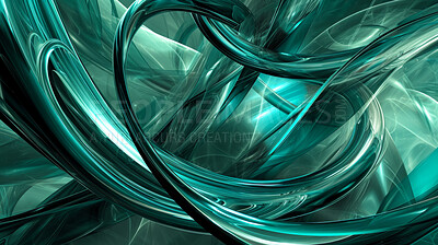 Abstract, energy and green motion waves on a black background for wallpaper, design and eco science. Neon, effect and vibrant creative nature graphic for environment, ecology and sustainability