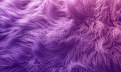 Abstract, colour and fur detail background for digital design concept, poster or wallpaper. Vivid, colourful and purple fluffy surface render for copyspace, mockup or creative inspiration backdrop
