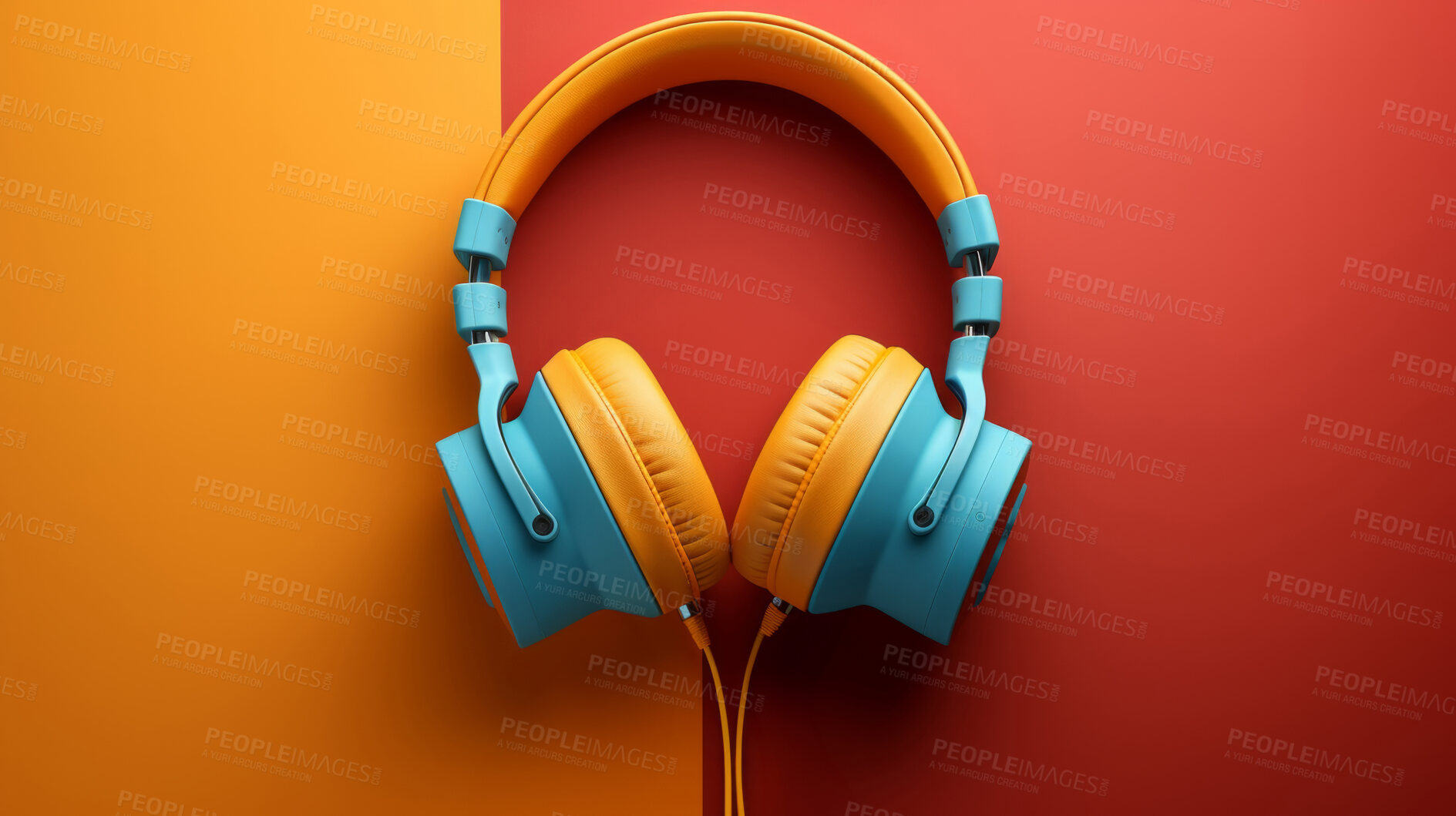 Buy stock photo Headphones, music and enticing sound experience. Sleek, comfortable and high-quality audio gear for an enjoyable, private listening journey. Elevate your music with style and comfort.