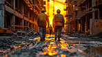 Development, background and engineer for building, construction site and maintenance with contractor, teamwork and landscape. Man working and preparing for infrastructure, vision and renovation