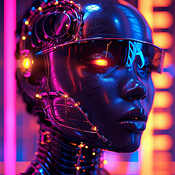 Android robot, cyborg and avatar design for ai, technology science and ...