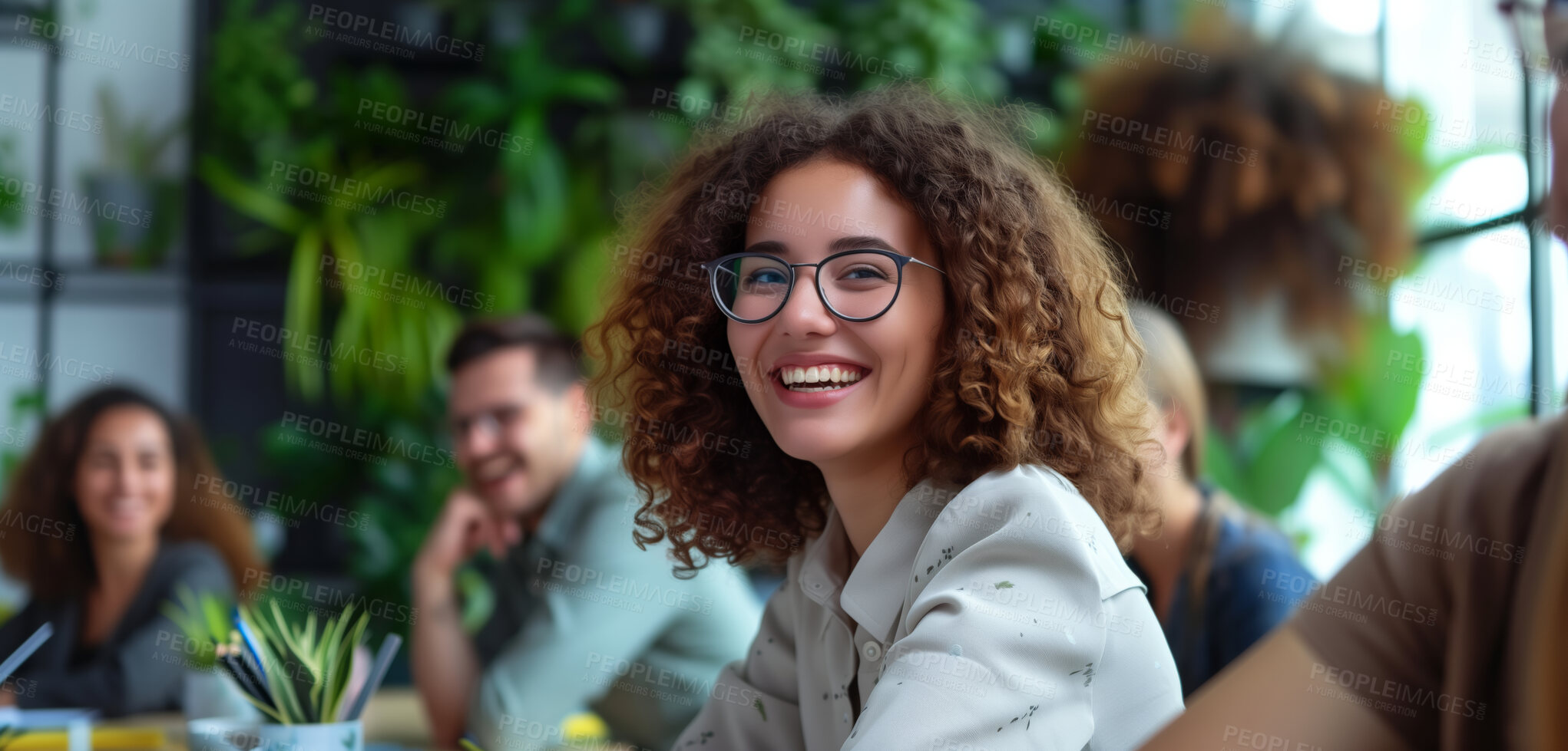 Buy stock photo Group, boardroom and business portrait in an office for collaboration, teamwork and sustainability. Confident, empowerment and diverse staff sitting together for meeting and leadership in workplace