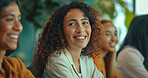 Woman, employee and business portrait in an office for presentation, seminar or trading workshop. Confident, female executive smiling or happy for marketing, strategy or leadership in workplace