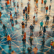 Internet Crowd Group, people and crowd connected to wifi internet, big data and smart ...