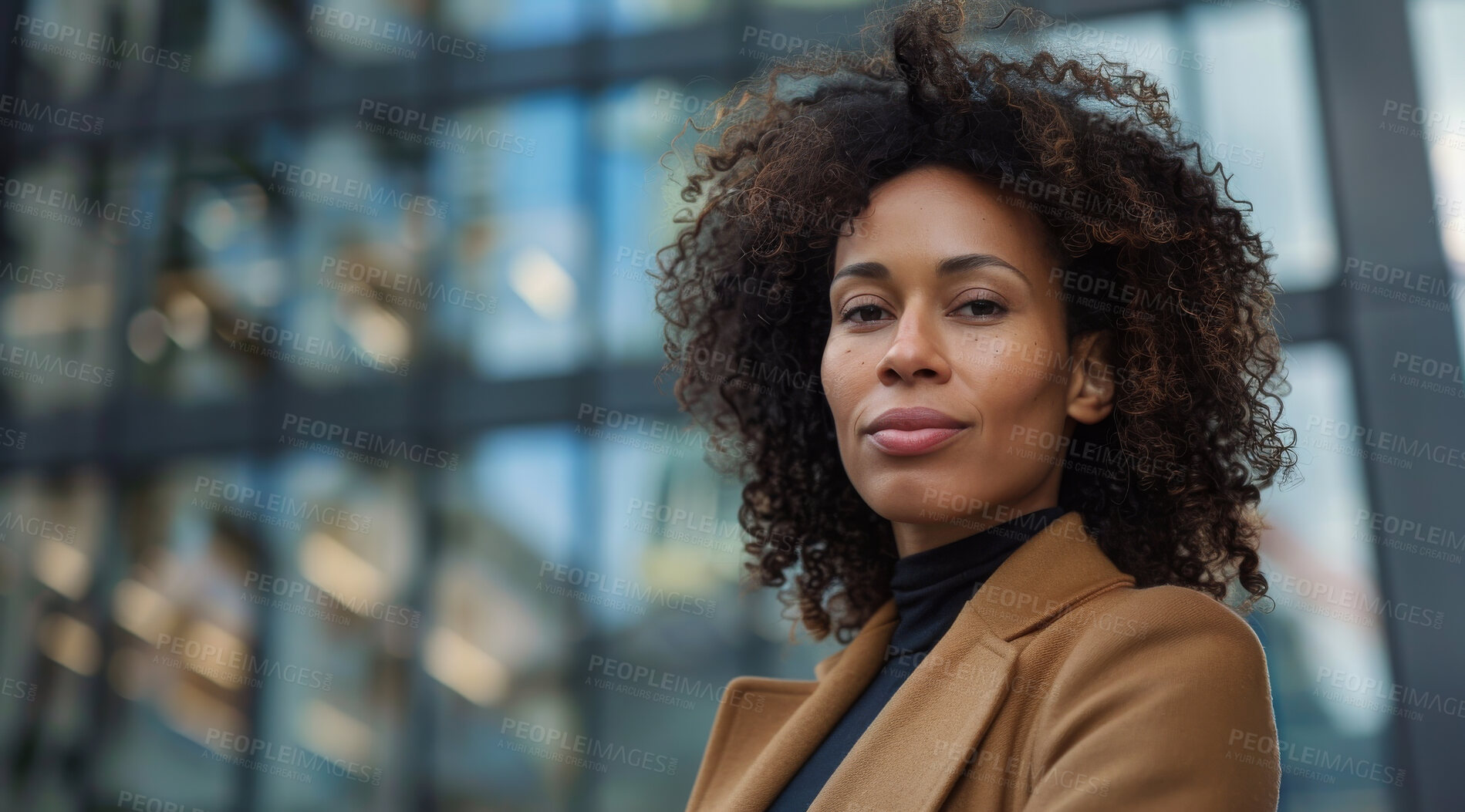 Buy stock photo Portrait, corporate business and woman in the city for investment, entrepreneur and executive. Confident, African American and female professional standing outdoor for leadership, empowerment or ceo