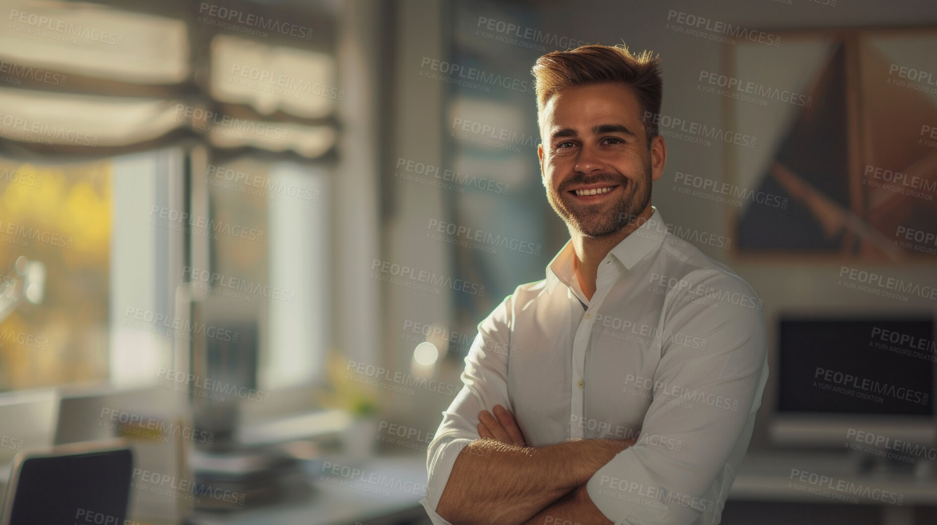 Buy stock photo Man, business and entrepreneurship for success. Supporting men in business as entrepreneurs, fostering growth and innovation. Empower male entrepreneurs for business success.