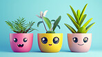 Pot plant, cute and artistic illustration. Incorporating adorable plant illustrations into décor, adding charm and sweetness. Elevate spaces with charming illustrations.